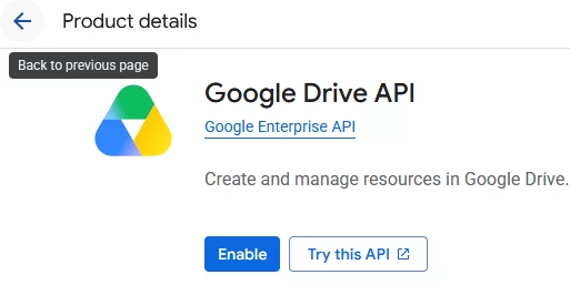 Enable the Google Drive API