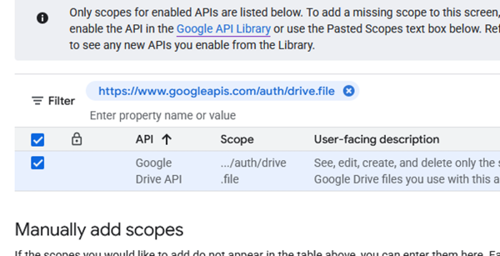 Grant access to drive.file