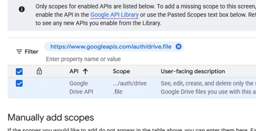 Grant access to drive.file