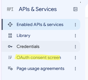 OAuth Consent Screen
