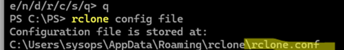 rclone config file
