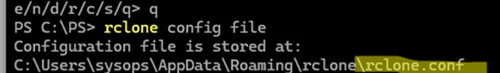 rclone config file