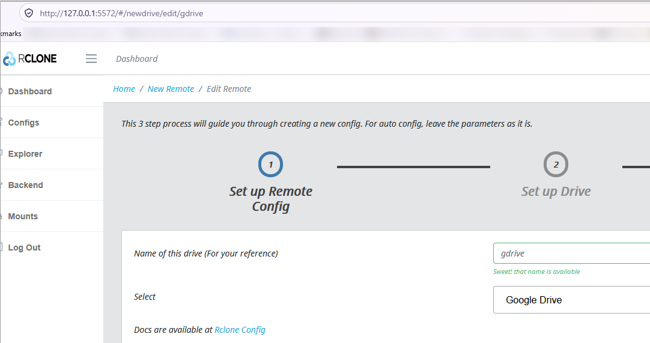 Rclone Official Built-in Web GUI