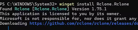 winget install Rclone
